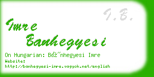 imre banhegyesi business card